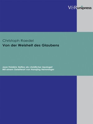 cover image of Von der Weisheit des Glaubens